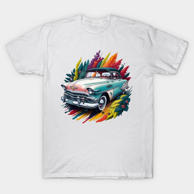 Exotic coloured Chevrolet car 50s T-Shirt by Decoches